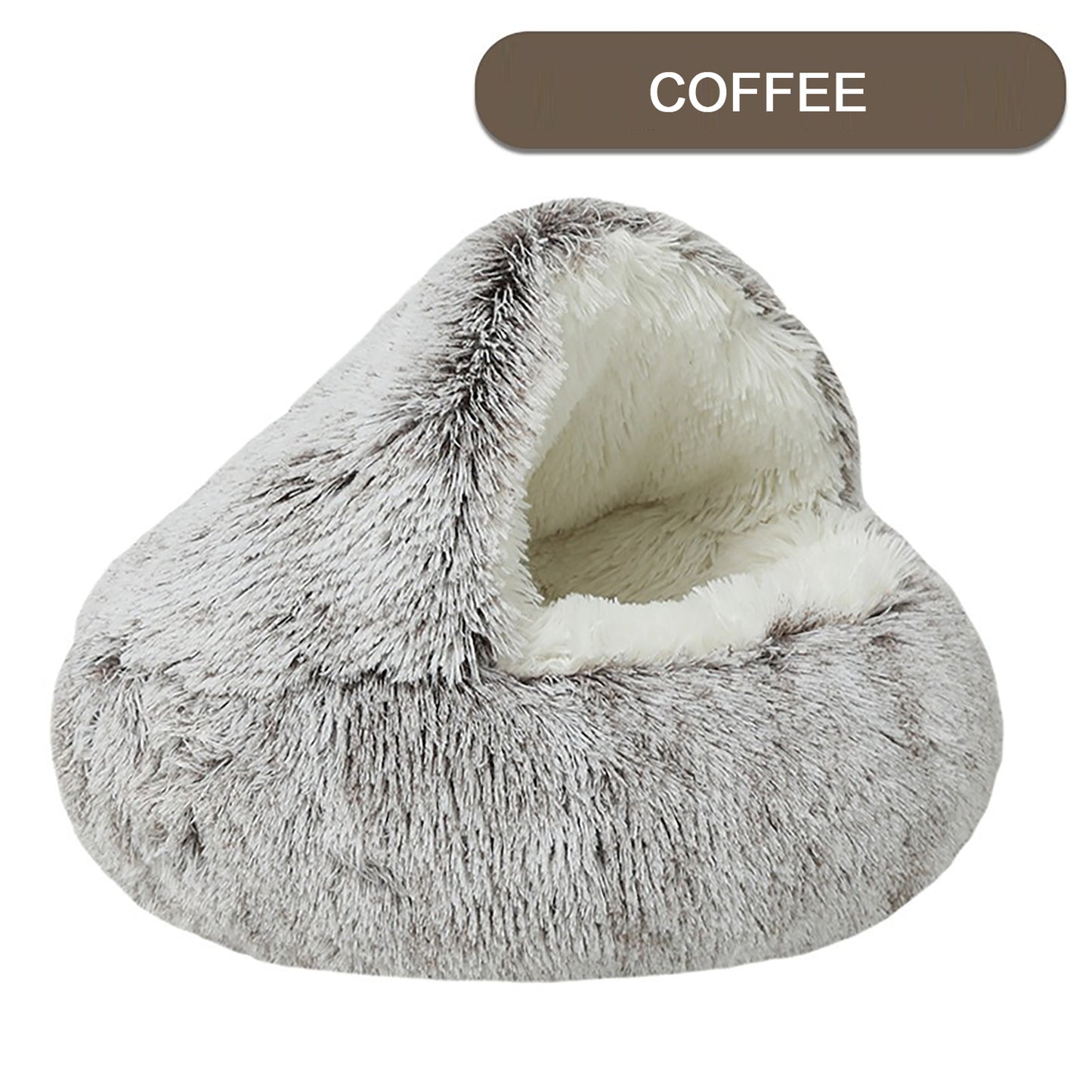 Cozy round cat bed